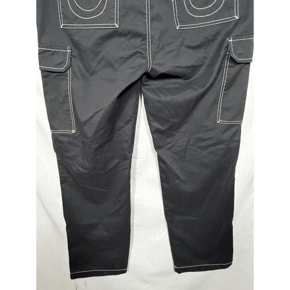 True Religion Cargo Pants Mens 34 Black Utility‎ Y2K Skate Streetwear
